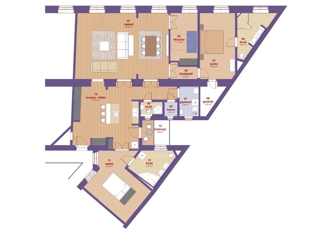 Urban Haven - 3 Beds, 3 Baths, Free Parking, Near Central Market Budapeszt Zewnętrze zdjęcie